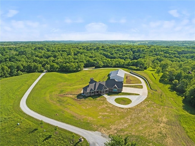 18405 371st Hwy, Platte City, MO 64079 - aerial view of property and surrounding area featuring a forest