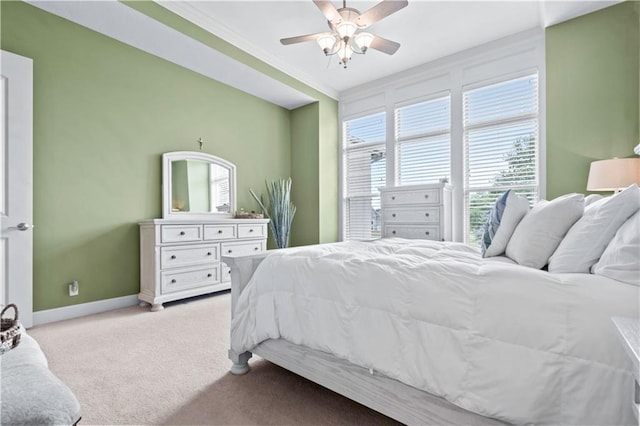 4204 SW Duck Pond Dr, Lees Summit, MO 64082 - carpeted bedroom with a ceiling fan and ornamental molding