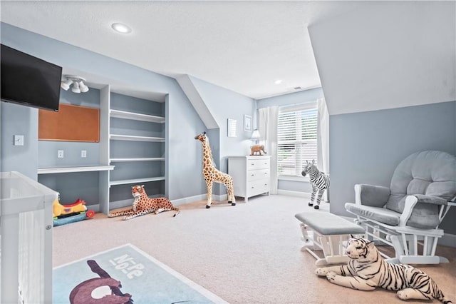4204 SW Duck Pond Dr, Lees Summit, MO 64082 - carpeted bedroom featuring a textured ceiling and recessed lighting