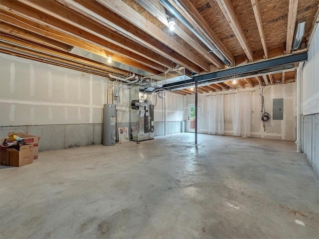 21818 W 123rd Ter, Olathe, KS 66061 - basement featuring electric water heater, electric panel, and heating unit