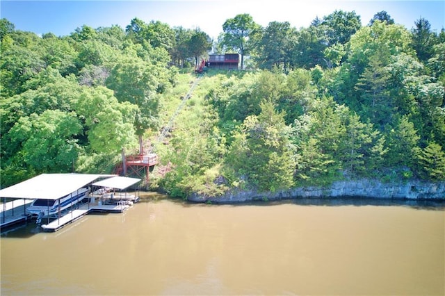 28767 Parkway Dr, Warsaw, MO 65355 - bird's eye view of a large body of water and a forest