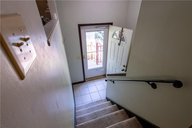 2905 Ajax Rd, Saint Joseph, MO 64503 - stairway with tile patterned flooring