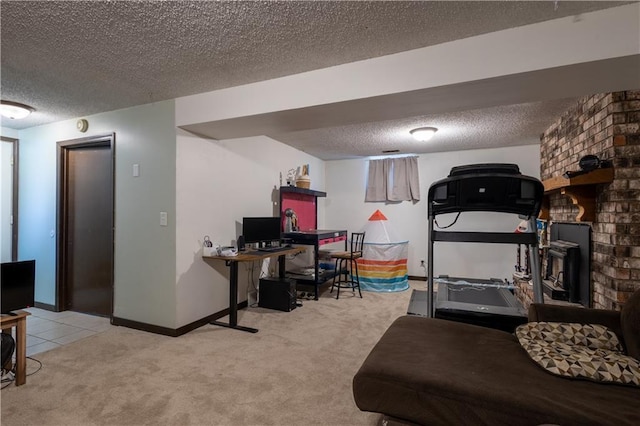 2905 Ajax Rd, Saint Joseph, MO 64503 - office with carpet and a textured ceiling