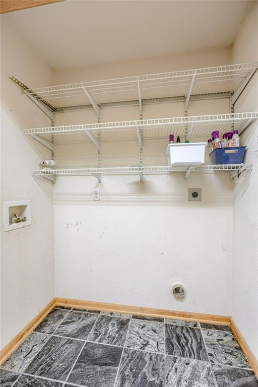 506 12th Ter, Tonganoxie, KS 66086 - laundry area featuring electric dryer hookup and washer hookup