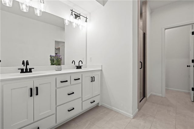 20015 W 221st St, Spring Hill, KS 66083 - bathroom with double vanity and a stall shower