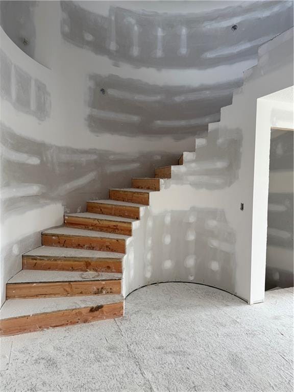 18505 Mohawk Ln, Overland Park, KS 66085 - stairway with carpet flooring