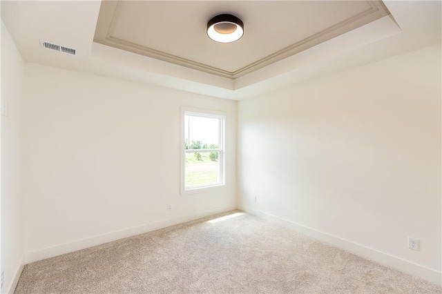 18505 Mohawk Ln, Overland Park, KS 66085 - empty room featuring a raised ceiling and carpet floors