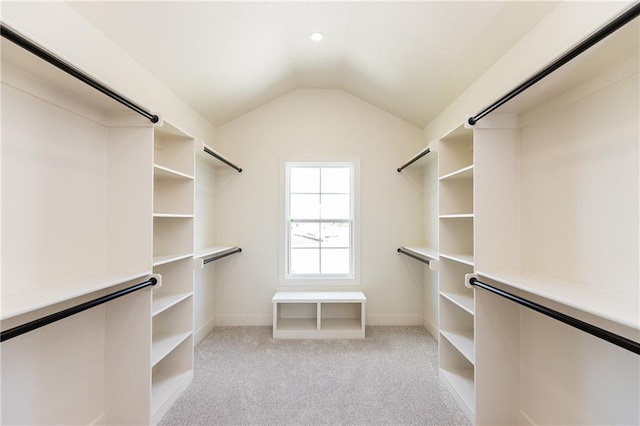 18505 Mohawk Ln, Overland Park, KS 66085 - walk in closet with vaulted ceiling and light colored carpet