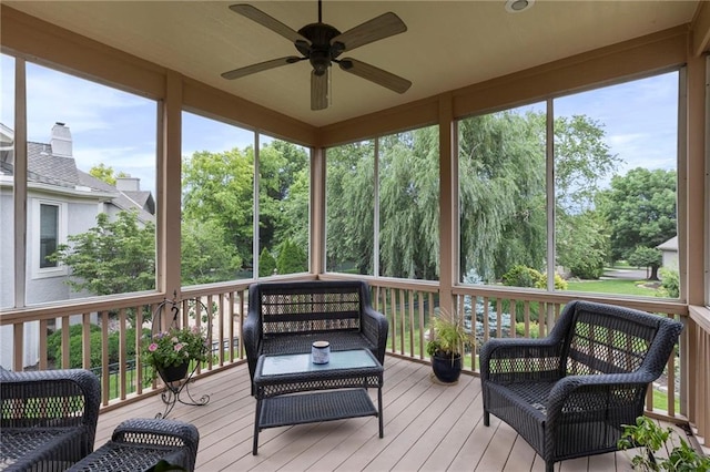 5716 W 146th St, Overland Park, KS 66223 - sunroom with ceiling fan