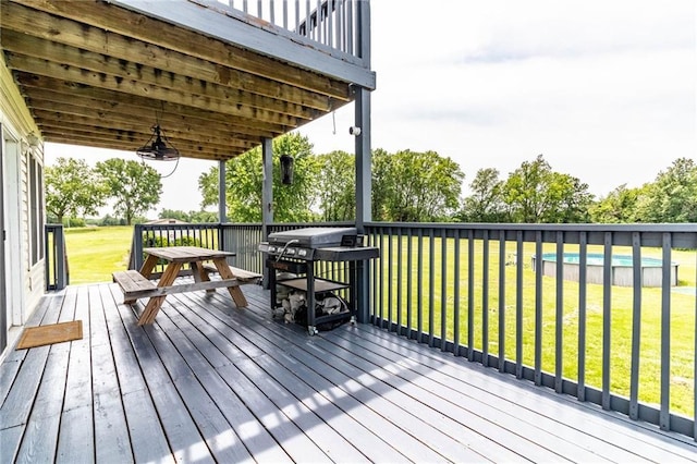 198 SE 455th Rd, Warrensburg, MO 64093 - deck with a lawn and area for grilling