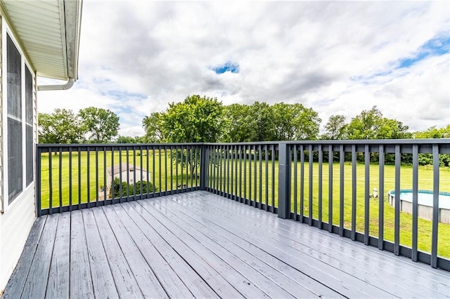 198 SE 455th Rd, Warrensburg, MO 64093 - wooden deck featuring a lawn
