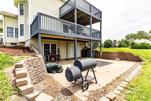 198 SE 455th Rd, Warrensburg, MO 64093 - rear view of property with a patio and a deck