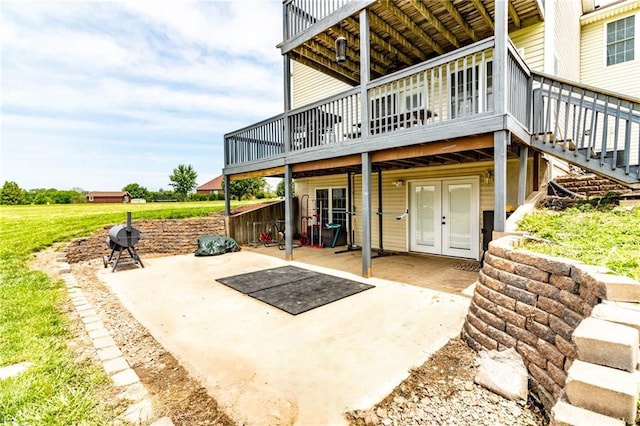 198 SE 455th Rd, Warrensburg, MO 64093 - view of patio with a deck and french doors