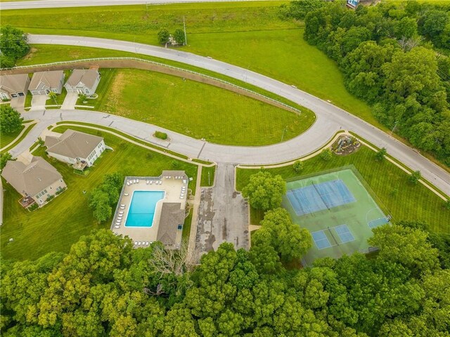 617 Butternut Ln, Liberty, MO 64068 - drone / aerial view of a pool area
