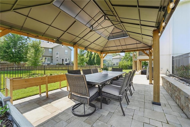 17316 Noland St, Overland Park, KS 66221 - view of patio with outdoor dining space and a gazebo