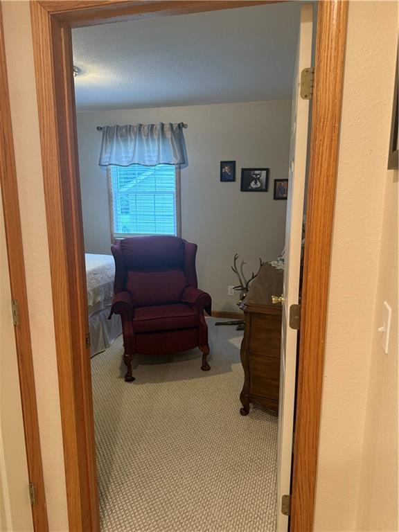 1003 S Ridgeway St, Caney, KS 67333 - corridor featuring light colored carpet