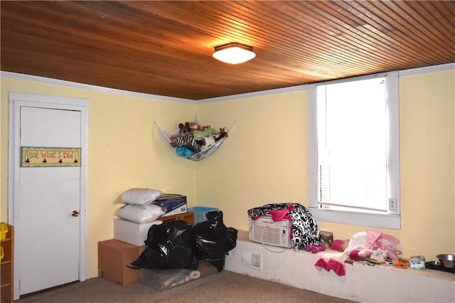 31212 E Webster Rd, Grain Valley, MO 64029 - unfurnished bedroom featuring wooden ceiling and carpet