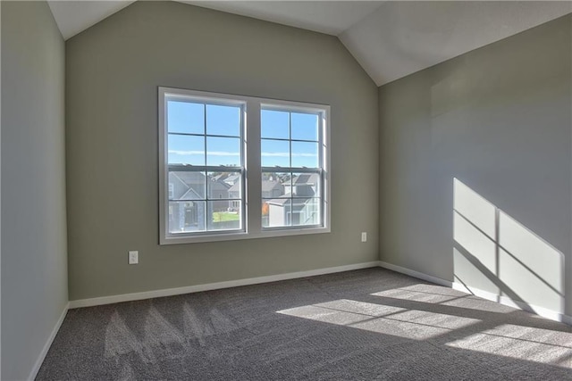 19787 W 114th Pl, Olathe, KS 66061 - spare room with plenty of natural light, vaulted ceiling, and carpet floors