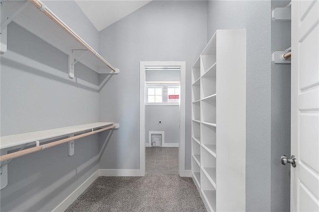 19499 W 114th Ter, Olathe, KS 66061 - spacious closet with carpet flooring and vaulted ceiling