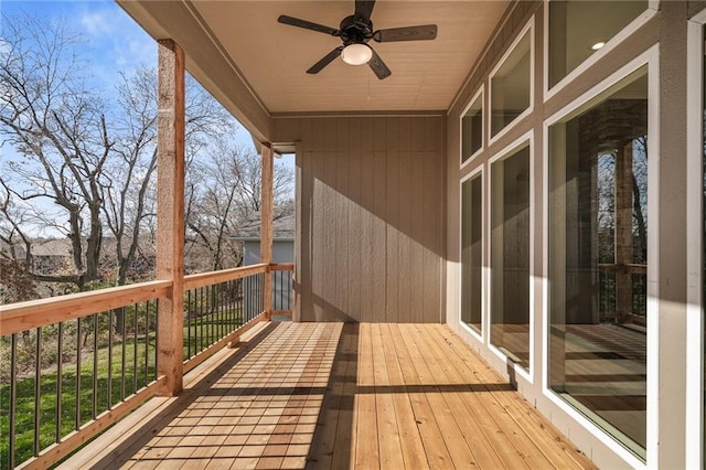 19499 W 114th Ter, Olathe, KS 66061 - wooden terrace with ceiling fan