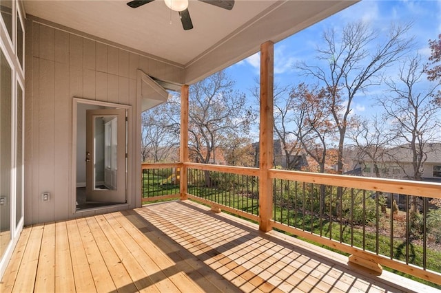 19499 W 114th Ter, Olathe, KS 66061 - wooden deck featuring a ceiling fan
