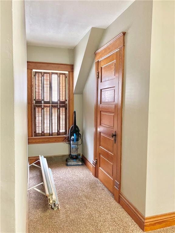 406 S 6th St, Burlington, KS 66839 - hall featuring carpet and baseboards