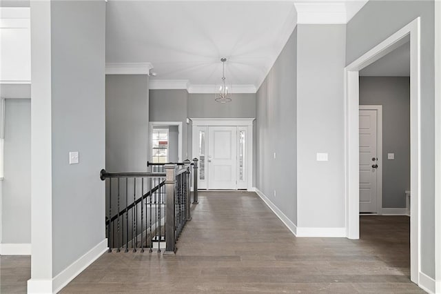 19455 W 114th Ter, Olathe, KS 66061 - entrance foyer with wood finished floors and crown molding