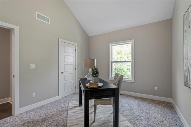19345 W 114th Ter, Olathe, KS 66061 - office featuring light carpet and high vaulted ceiling