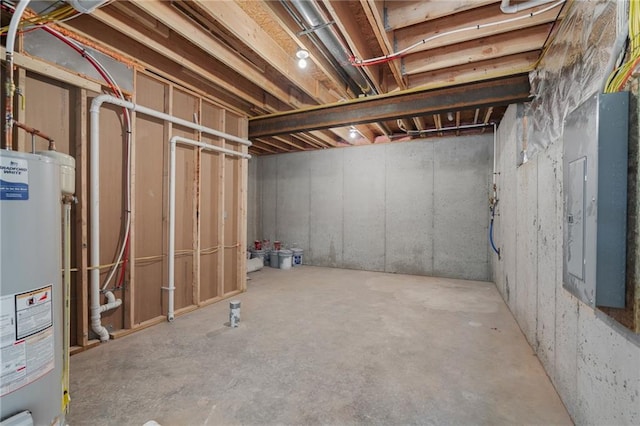 19345 W 114th Ter, Olathe, KS 66061 - unfinished basement with gas water heater and electric panel