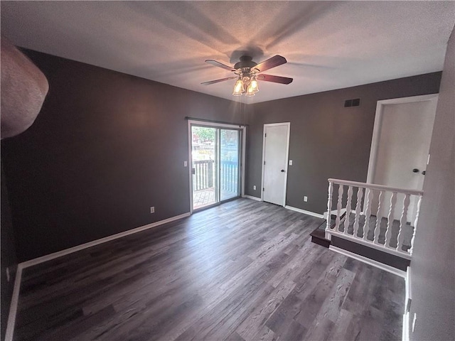 419 W 104th St Unit D, Kansas City, MO 64114 - unfurnished room featuring ceiling fan and wood finished floors