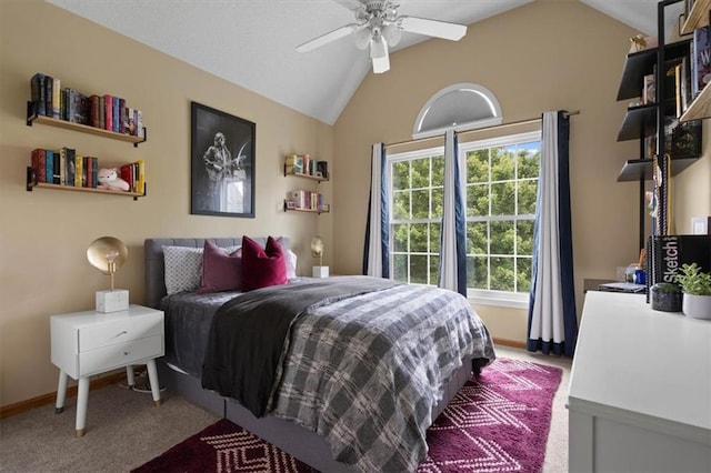 12499 S Marion St, Olathe, KS 66061 - carpeted bedroom with lofted ceiling and baseboards