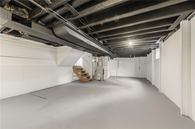 729 S Central St, Olathe, KS 66061 - unfinished below grade area with stairs and heating unit