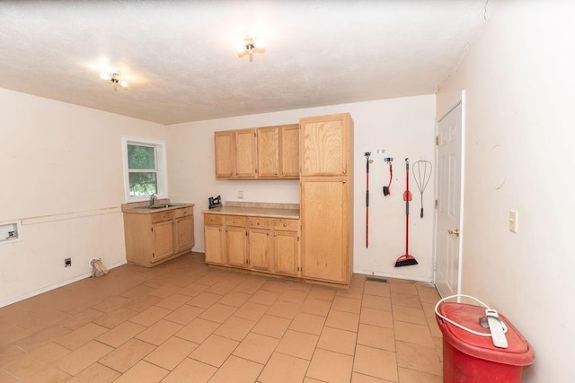 106 S Clark St, Adrian, MO 64720 - kitchen with light countertops and light tile patterned floors