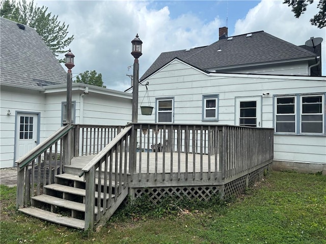 201 W Royle St, Richmond, MO 64085 - deck with a lawn