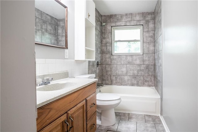 531 S Cedar Ave, Independence, MO 64053 - full bath with vanity, tile patterned floors, shower / tub combination, and tile walls