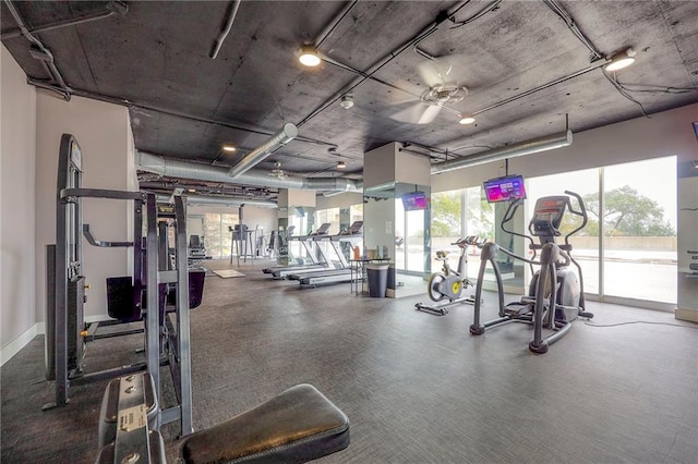 600 E 8th St Unit 4T, Kansas City, MO 64106 - exercise room with plenty of natural light