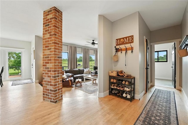15376 Loring Rd, Bonner Springs, KS 66012 - corridor with light wood finished floors and baseboards