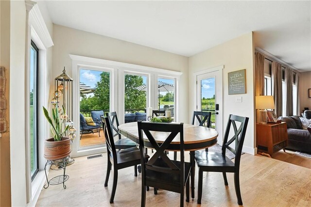 15376 Loring Rd, Bonner Springs, KS 66012 - dining area with light wood-style floors