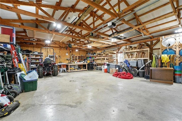 15376 Loring Rd, Bonner Springs, KS 66012 - garage with a workshop area