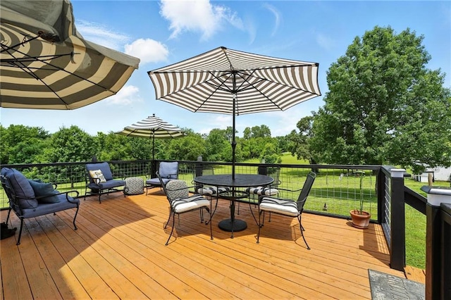 15376 Loring Rd, Bonner Springs, KS 66012 - deck featuring outdoor dining space and a yard