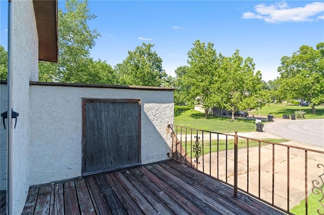 4445 NW 52nd Ter, Topeka, KS 66618 - view of wooden deck