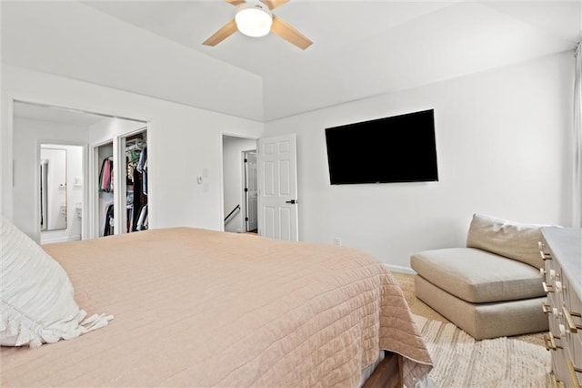 12005 W 100th Ter, Lenexa, KS 66215 - bedroom featuring lofted ceiling and a ceiling fan