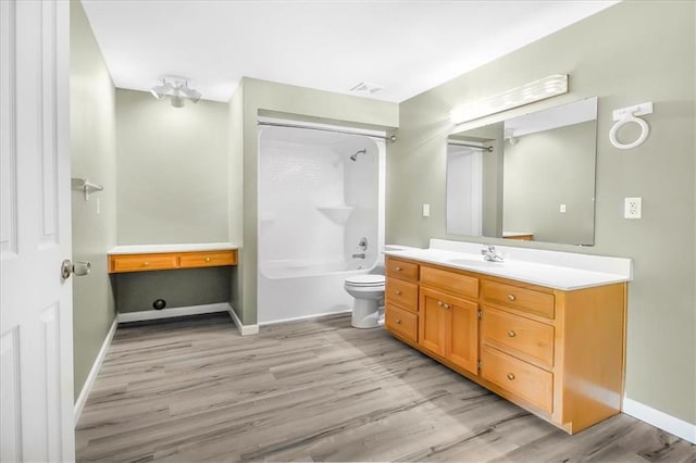 245 SW 400th Rd, Warrensburg, MO 64093 - full bathroom featuring vanity, wood finished floors, and bathtub / shower combination