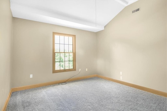 245 SW 400th Rd, Warrensburg, MO 64093 - spare room featuring carpet flooring and vaulted ceiling