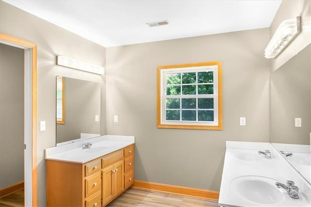 245 SW 400th Rd, Warrensburg, MO 64093 - full bathroom with double vanity and wood finished floors