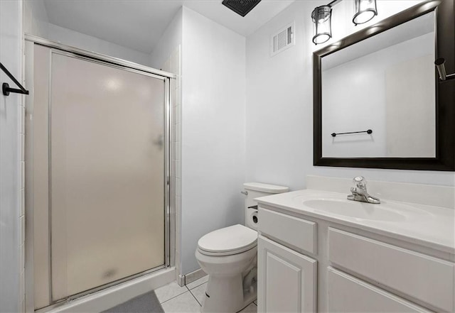 6628 Bradshaw St, Shawnee, KS 66216 - full bathroom with a shower stall, vanity, and tile patterned floors