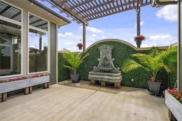 17117 Bluejacket St, Overland Park, KS 66221 - view of patio featuring a pergola
