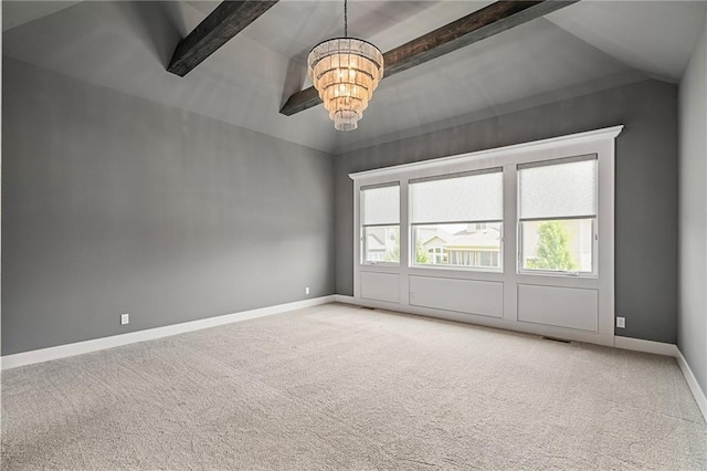 17117 Bluejacket St, Overland Park, KS 66221 - carpeted empty room with a chandelier and baseboards