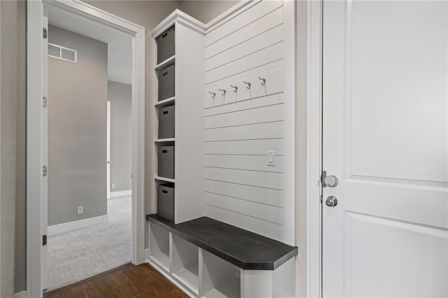 17117 Bluejacket St, Overland Park, KS 66221 - mudroom with dark wood-type flooring and baseboards