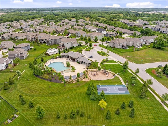 17117 Bluejacket St, Overland Park, KS 66221 - aerial view of property and surrounding area featuring a pool and nearby suburban area